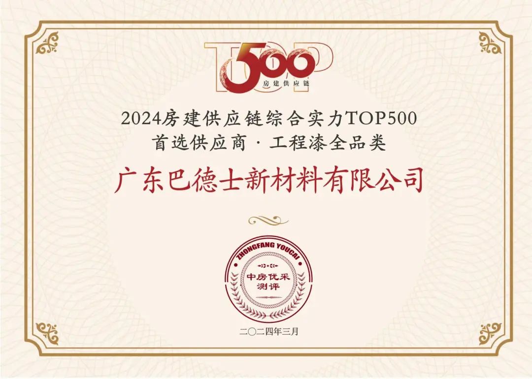 巴德士再获2024中国房地产TOP500测评成果发布会新荣誉！